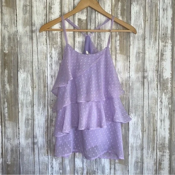 Entro Brentwood Purple Ikat Layered Tank - Picture 2 of 6